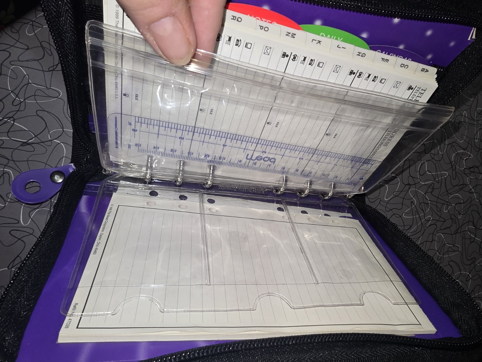Vtg. Y2K NEW Mead Brights Daily Planner Address Telephone Note 6 Ring Binder