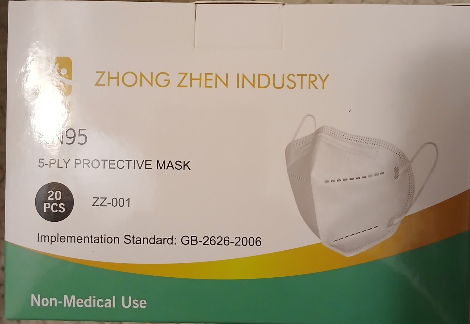 50 PCS KN95 Protective 5 Layers Face Mask Disposable Respirator
