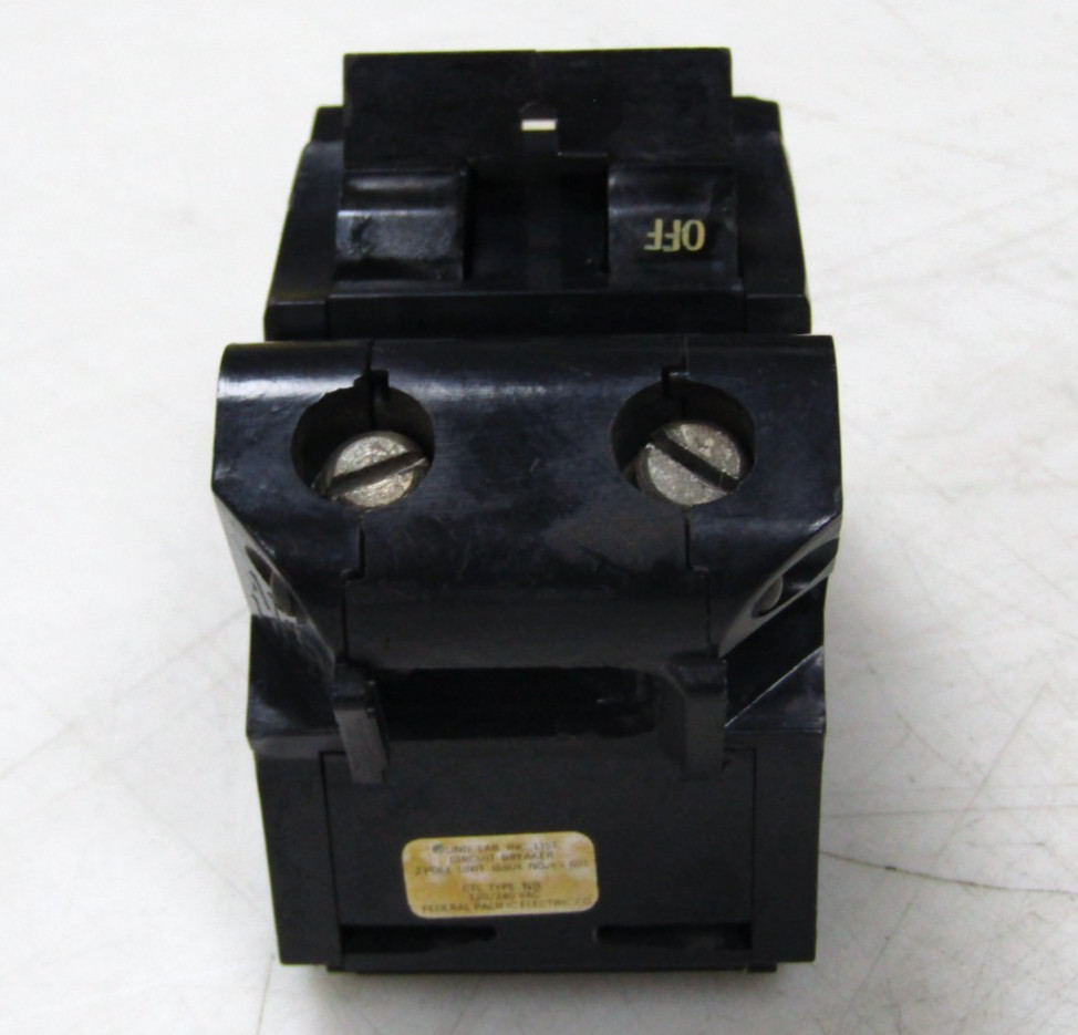 🙌 FPE FEDERAL PACIFIC 100 AMP CIRCUIT BREAKER 120/240 VAC 2 POLE NB2100