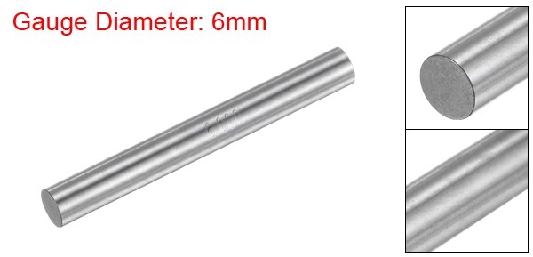 Go No-Go Plug Gage 6mm Gauge Dia Gcr15 Bearings Steel 0.001mm Precision