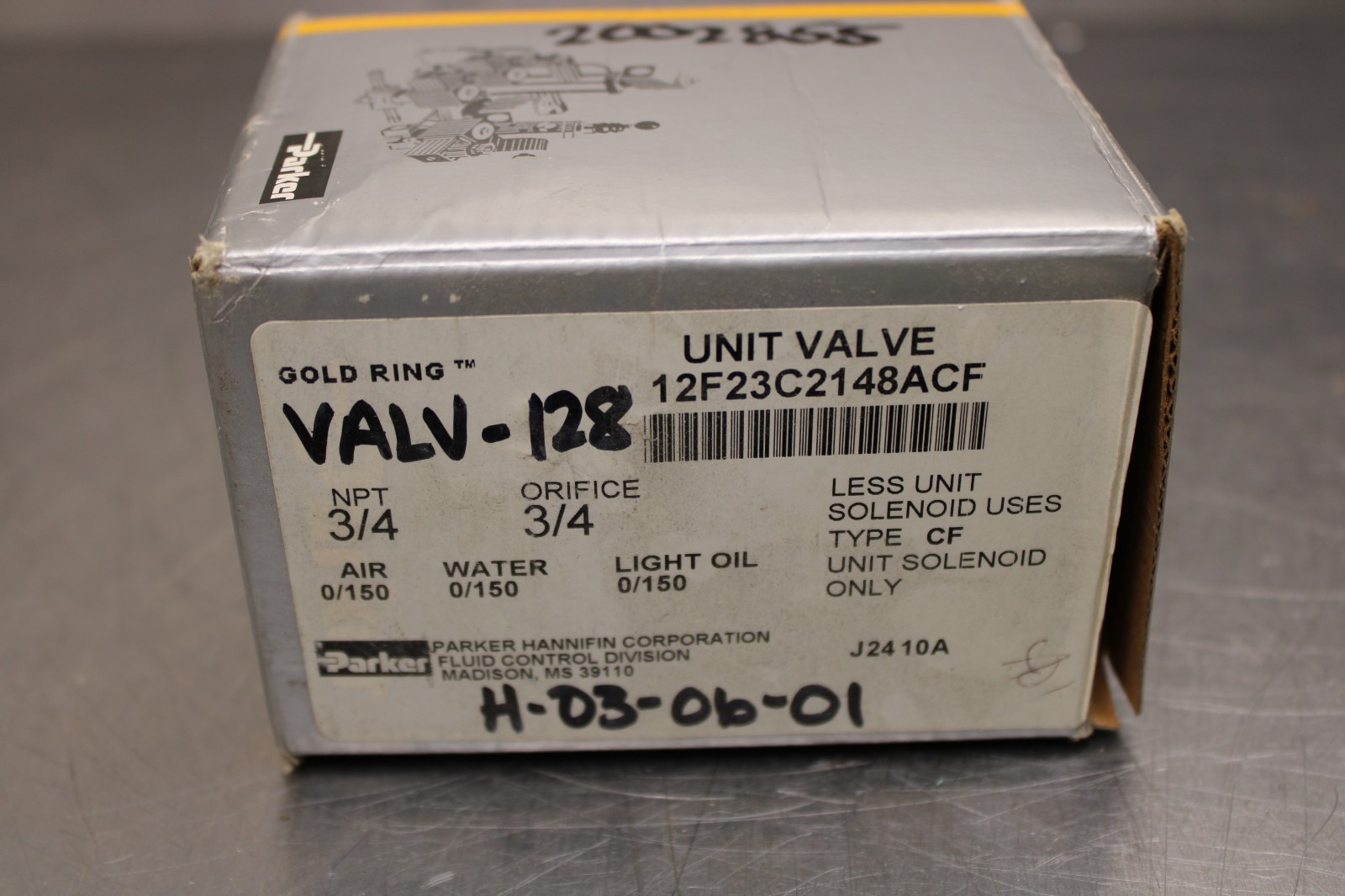 Parker 12F23C2148ACF Valve – Less Coil