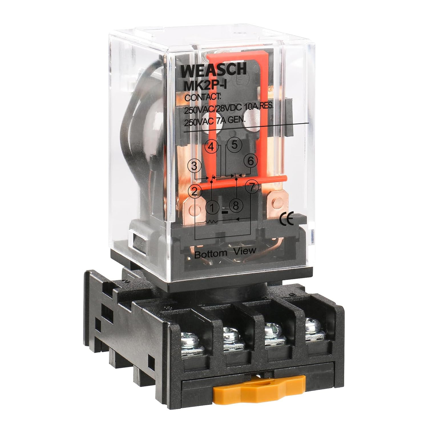 Power Relay MK2P-I AC 110V Coil DPDT 8 Pin with Plug-In Terminal Socket Base