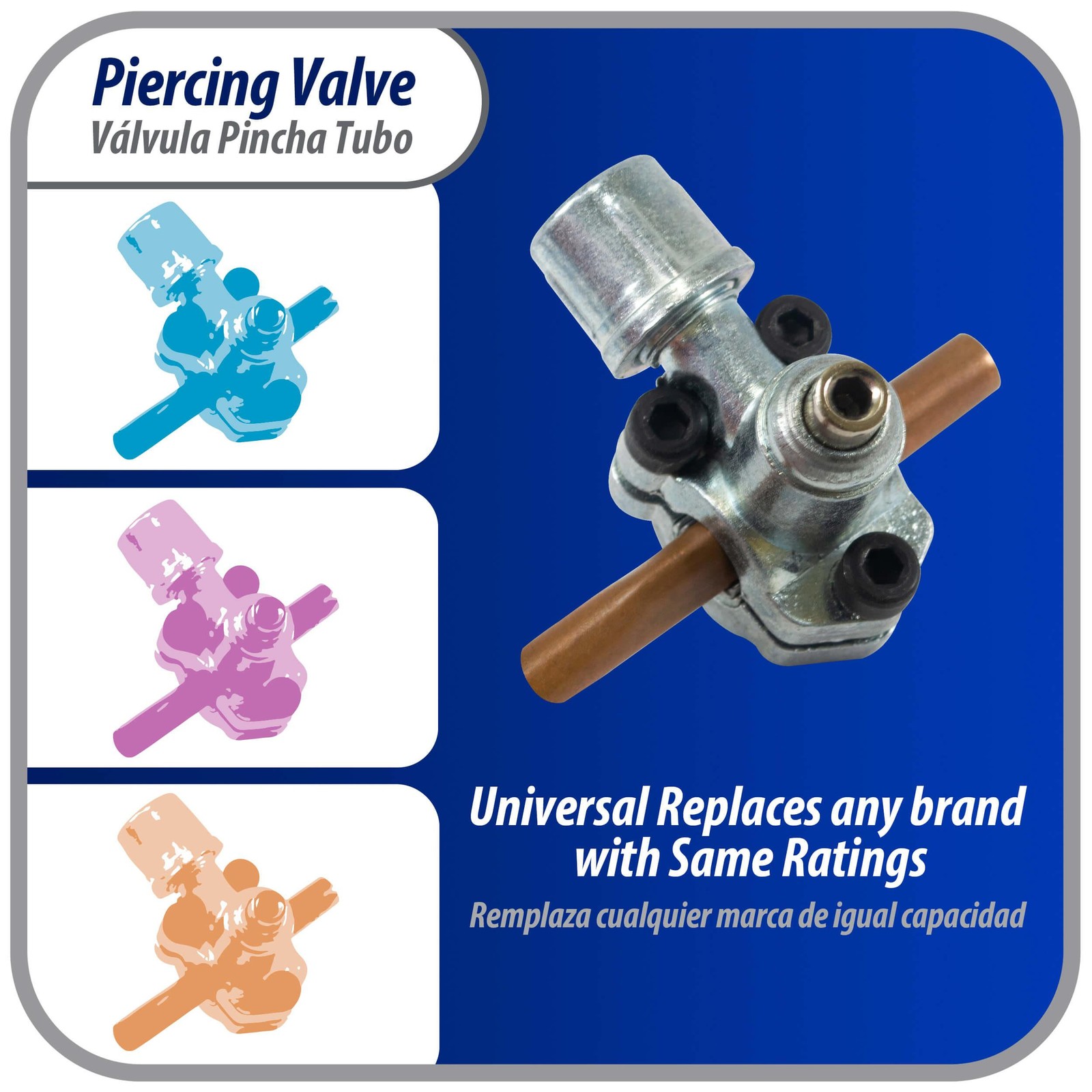 Appli Parts APT-PV110 1/4, 5/16, 3/8 in Bullet Piercing Valve kit with tube size