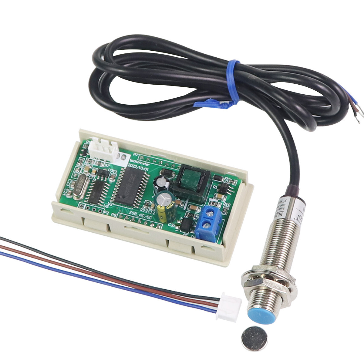 AC 110V-230V DC 8-24V Digital Tachometer RPM Motor Speed Meter Hall Sensor NPN