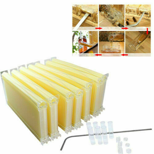 7ps Upgraded Auto Flowing Honey Beekeeping Beehive Frame Bee Comb Hive Foodgrade