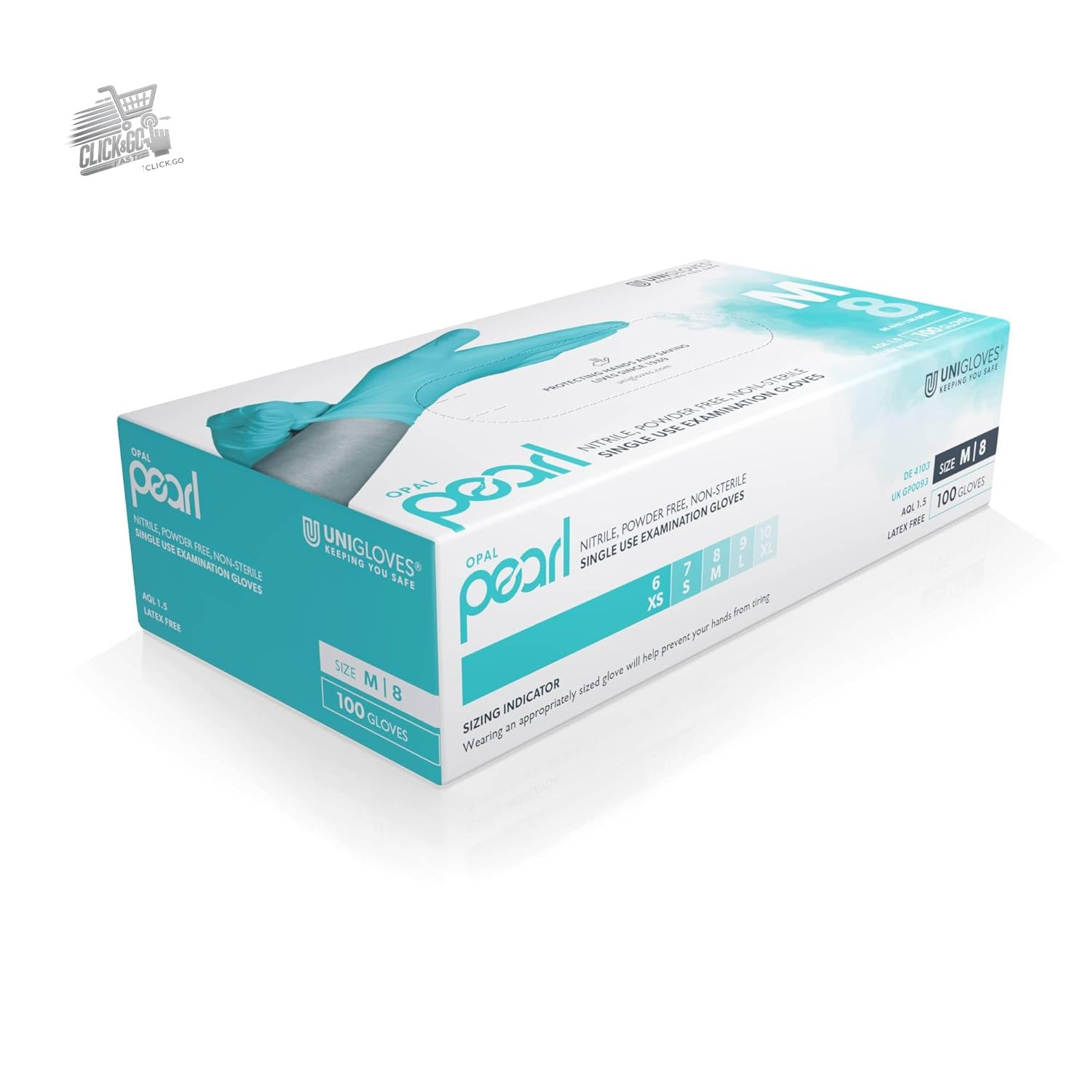 Nitrile Water Blue Gloves XL Disposable Latex Powder Free Medical Food 100p