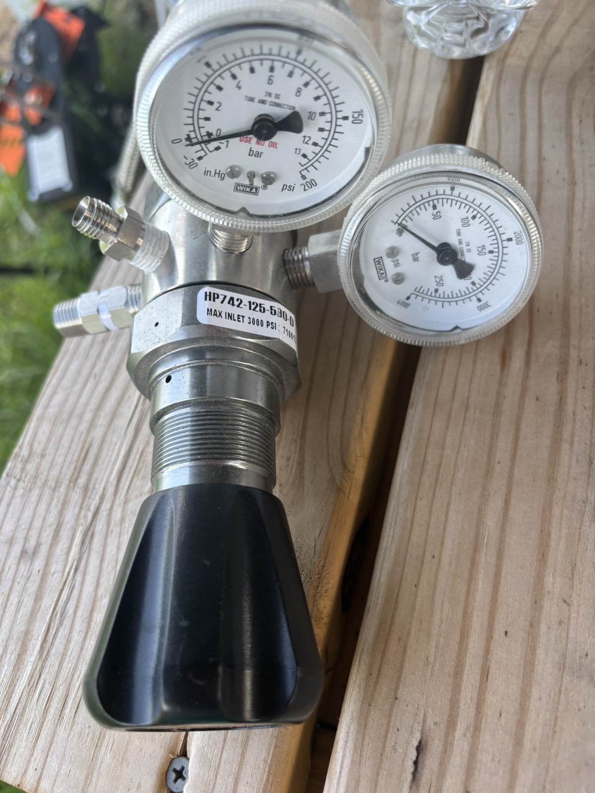 Harris HP742-125-590-0 Servo Dome Gas Regulator Max PSI 3000