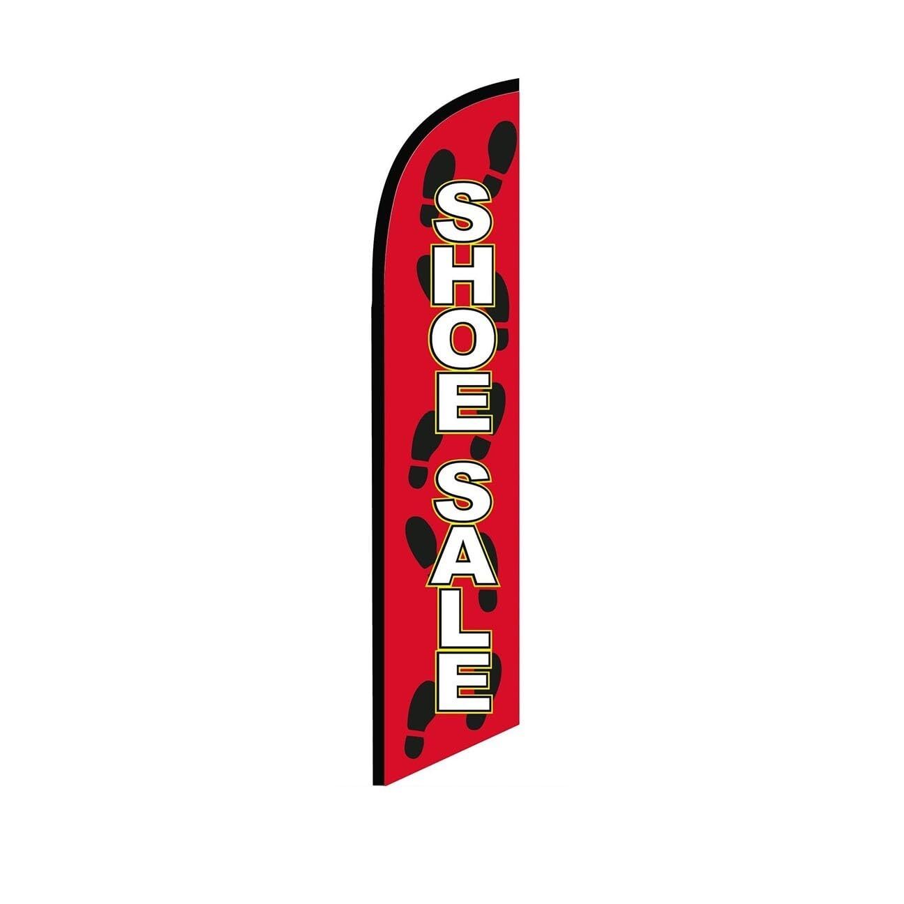 Shoe Sale Red Swooper Flutter Feather Flag | 3ft W x 11.5ft Tall