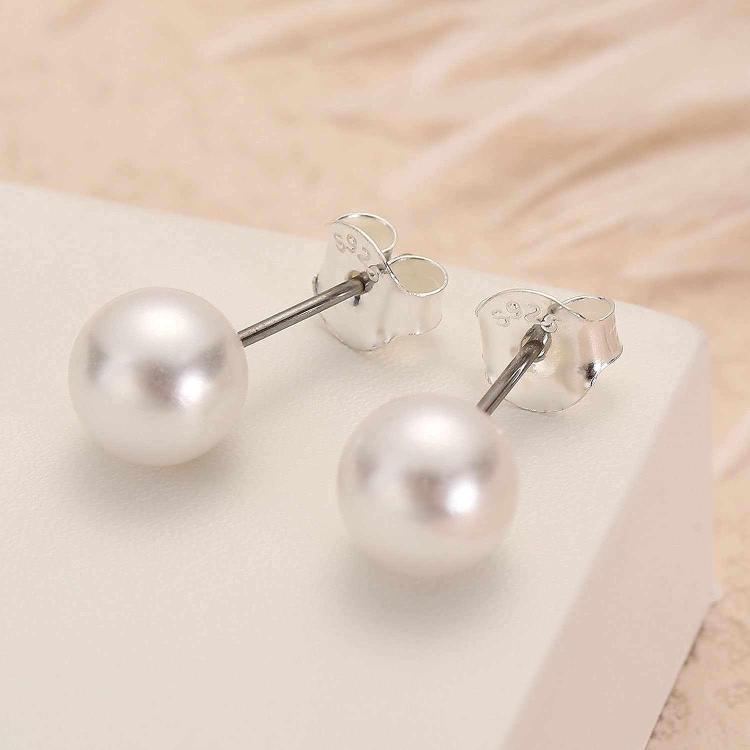 Hollosport S925 Sterling Silver Earring Backs 6.2×6.0x3.6mm Large,
