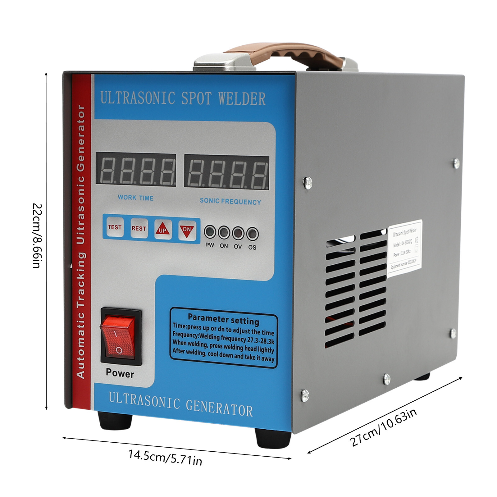 110V Portable Ultrasonic Plastic Welder Ultrasonic Spot Welding Machine