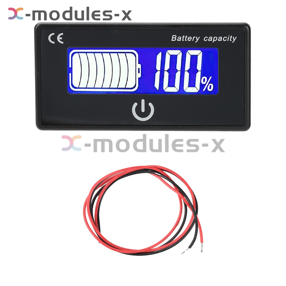 DC8-100V Battery Indicator Percentage Battery Voltage & Temperature Tester Meter