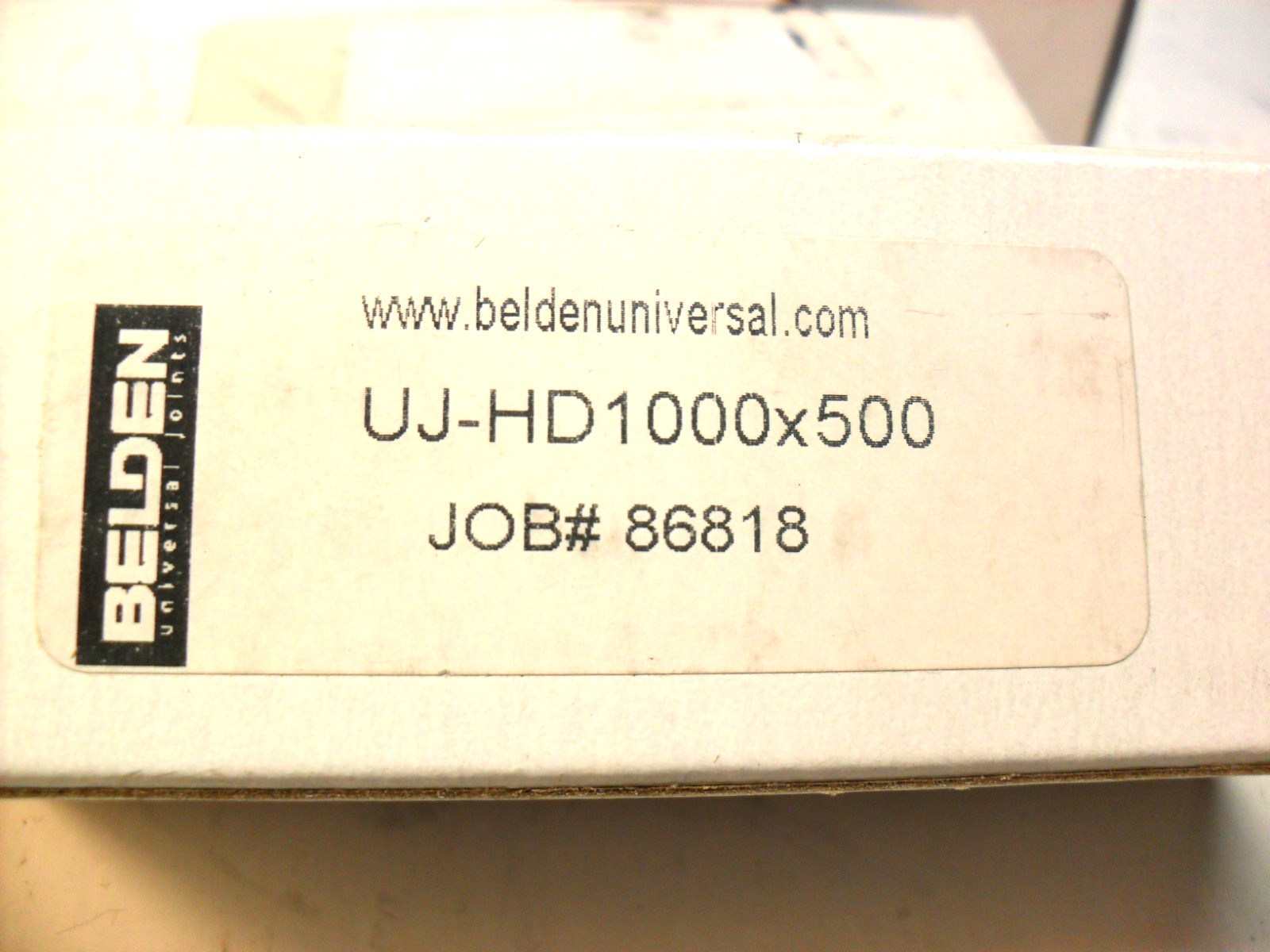 BELDEN UJ-HD1000X500 – Universal Joint,1000 RPM, Steel 806V46 – New in Box