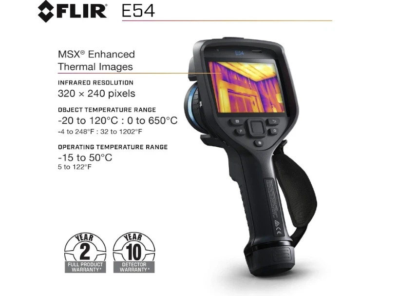 FLIR E54 Advanced Thermal Imaging Camera 24° Lens w/ Hard Case – New