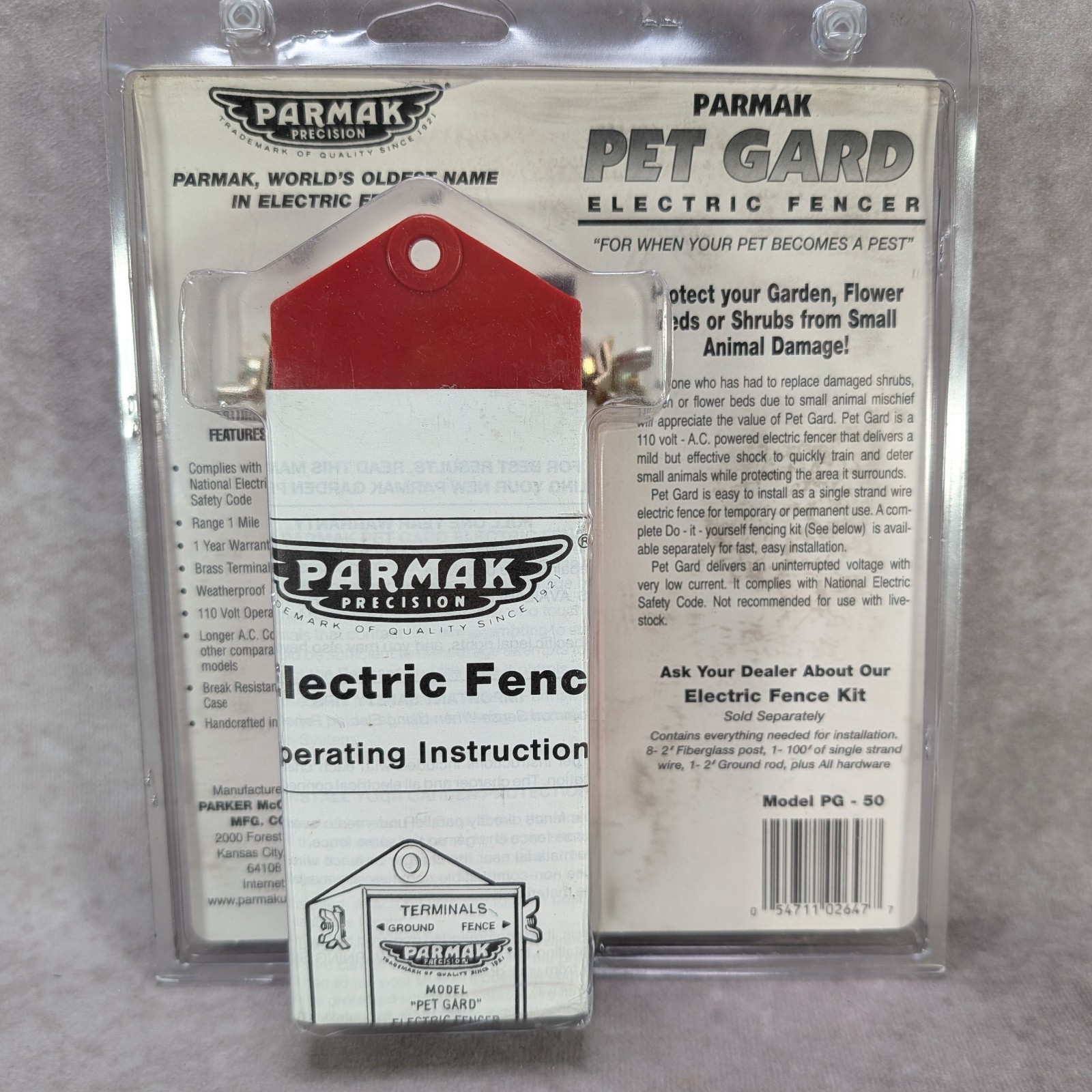 Parmak PG-50 Pet Gard Electric Fencer Small Animal Fence Charger 110V AC New USA