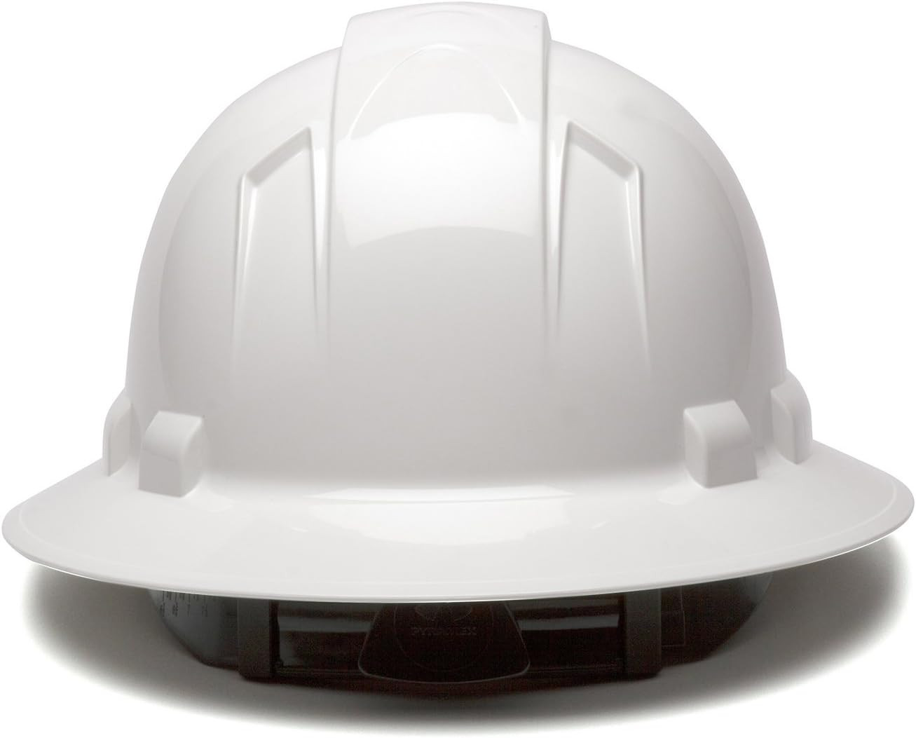 Pyramex Ridgeline Full Brim Hard Hat 4 Point Ratchet White