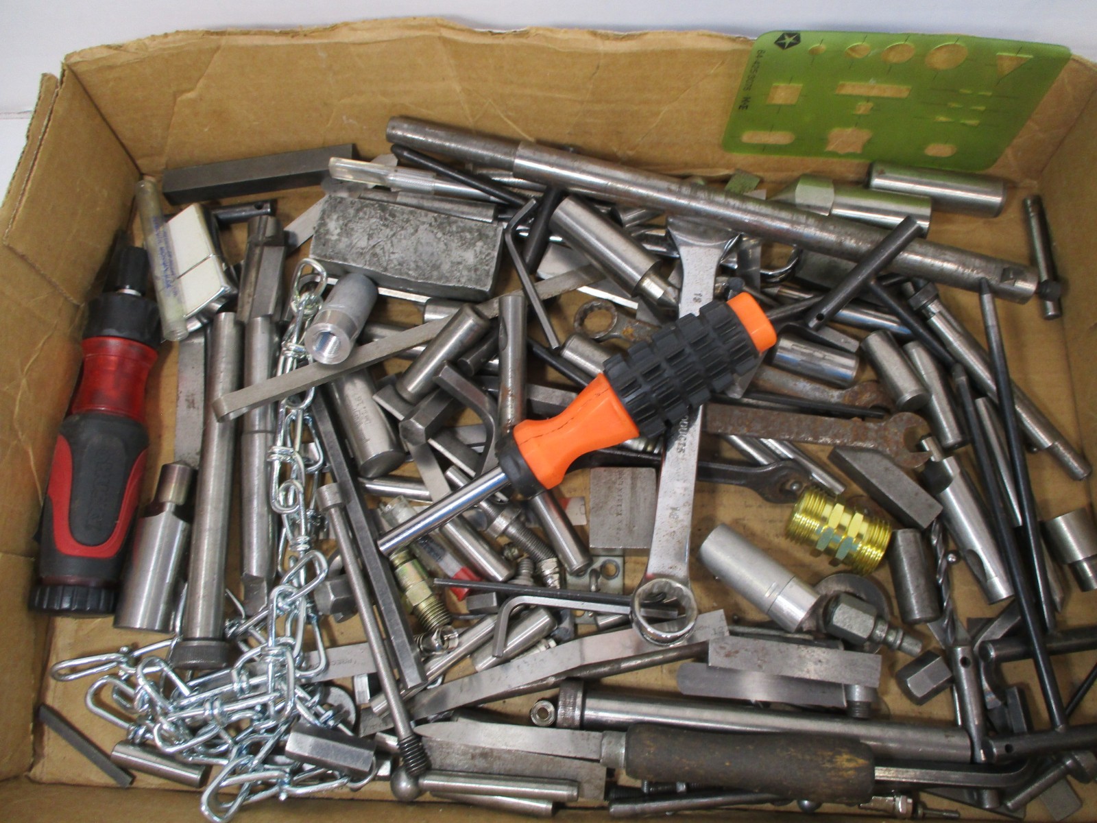 25 # Lbs Machinist Parts Pieces Bits Hand Tools Hardware Doo Dads & Brass Scrap