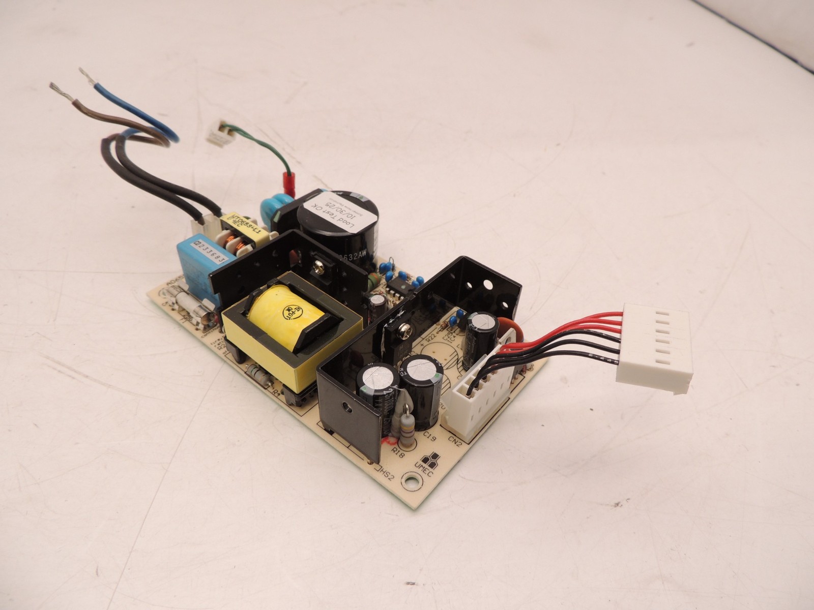 UMEC 12V DC 5.4A Open Frame Power Supply Board UP0651S-02 w/ Connectors
