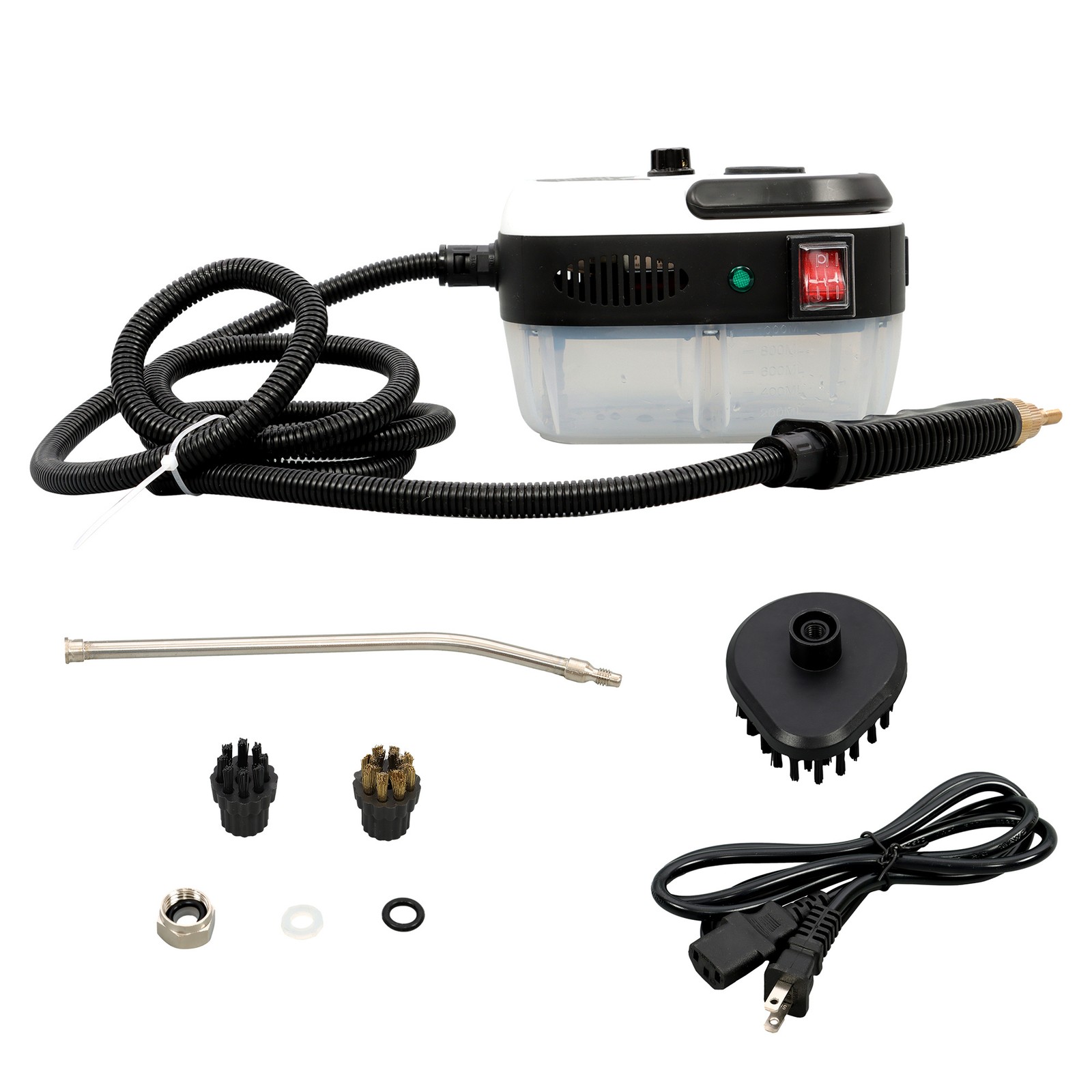 Heavy Pressure Steam Cleaner 2500W 1000ml Tank for Grill&Patio Furniture White