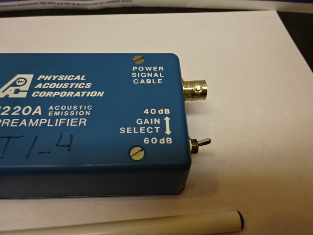 PHYSICAL ACOUSTIC EMISSION COPR AE 1220A 20H fi PRE-AMPLIFIER SENSOR AS IS #Lob