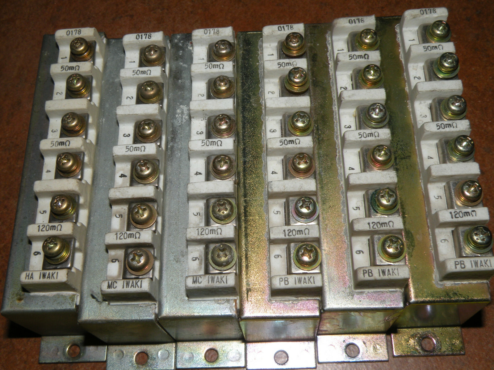 (6) FANUC / IWAKI 0178 RESISTORS 50mΩ & 120mΩ