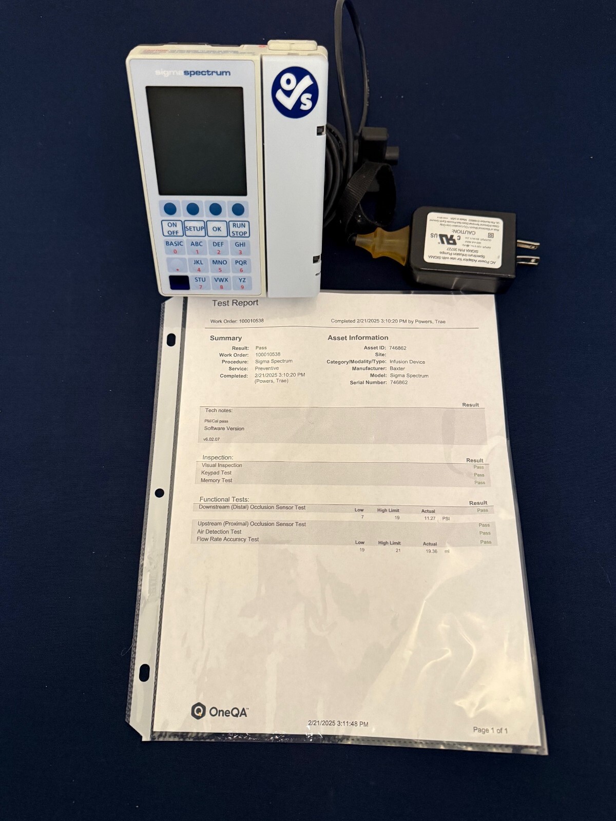 Baxter Sigma Spectrum IV Pump 6.02.07 / Biomed-Certified With New Battery