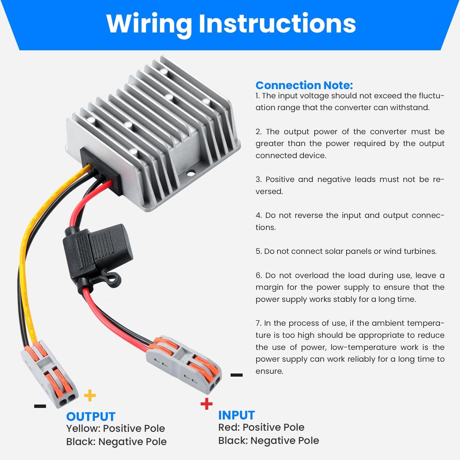 MZHOU F30S48V5A5L 240W DC-DC Boost Converter 12V/24V to 48V 5A Waterproof IP67