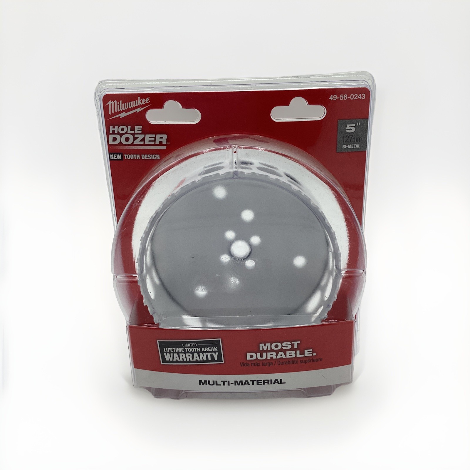 Milwaukee 49-56-0243 5” Hole Dozer Bi-Metal Hole Saw Durable Multi-Material 2pk