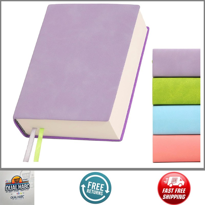Thick Blank Journal 720 Pages 3.9×5.5 Soft Leather Pocket Notebook Purple Blank