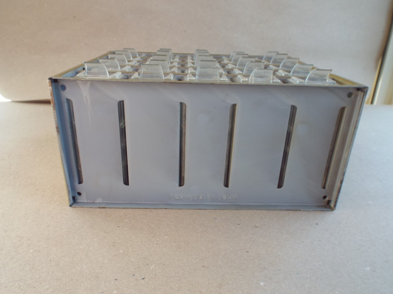VTG Rare 25 Drawer Raaco Metal Parts Storage Cabinet Organizer Denmark (Read)