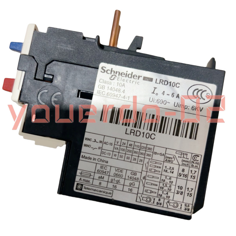 1 PC New With Box Schneider LRD10C TeSys Deca Thermal overload Relay, 4…6A,10A