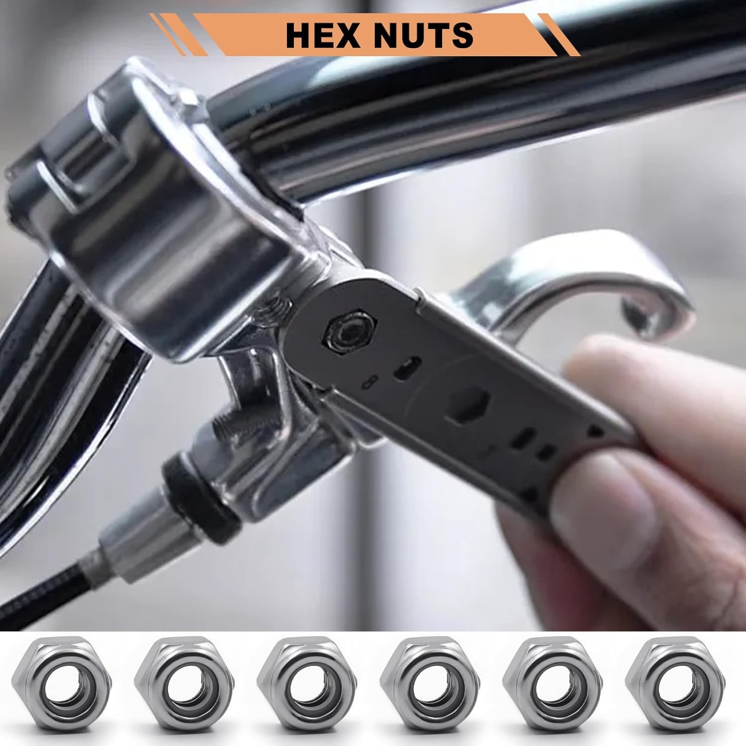 145 PCS Metric Nylon Insert Lock Nuts Kit M3–M12 304 Stainless Steel Hex Set
