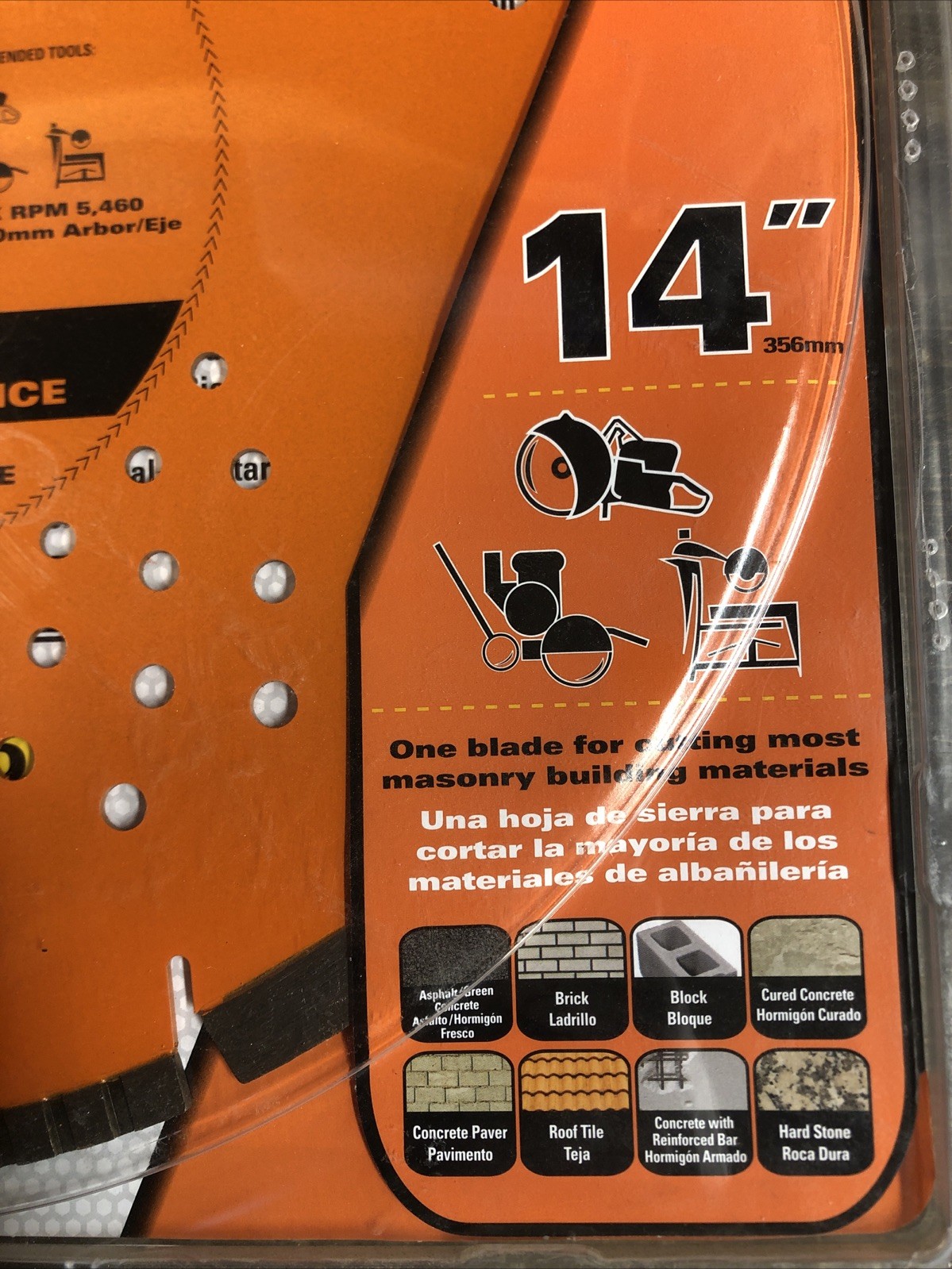 Ridgid 14″ Diamond Saw Blade AC14 All-Cut Masonry, Concrete, Brick, Block