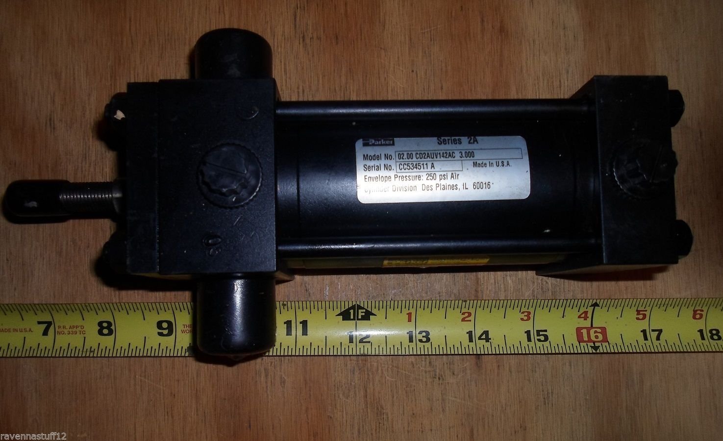 PARKER 02.00 CD2AUV142AC 3.000 SERIES 2A PNEUMATIC CYLINDER (NEW NO BOX)