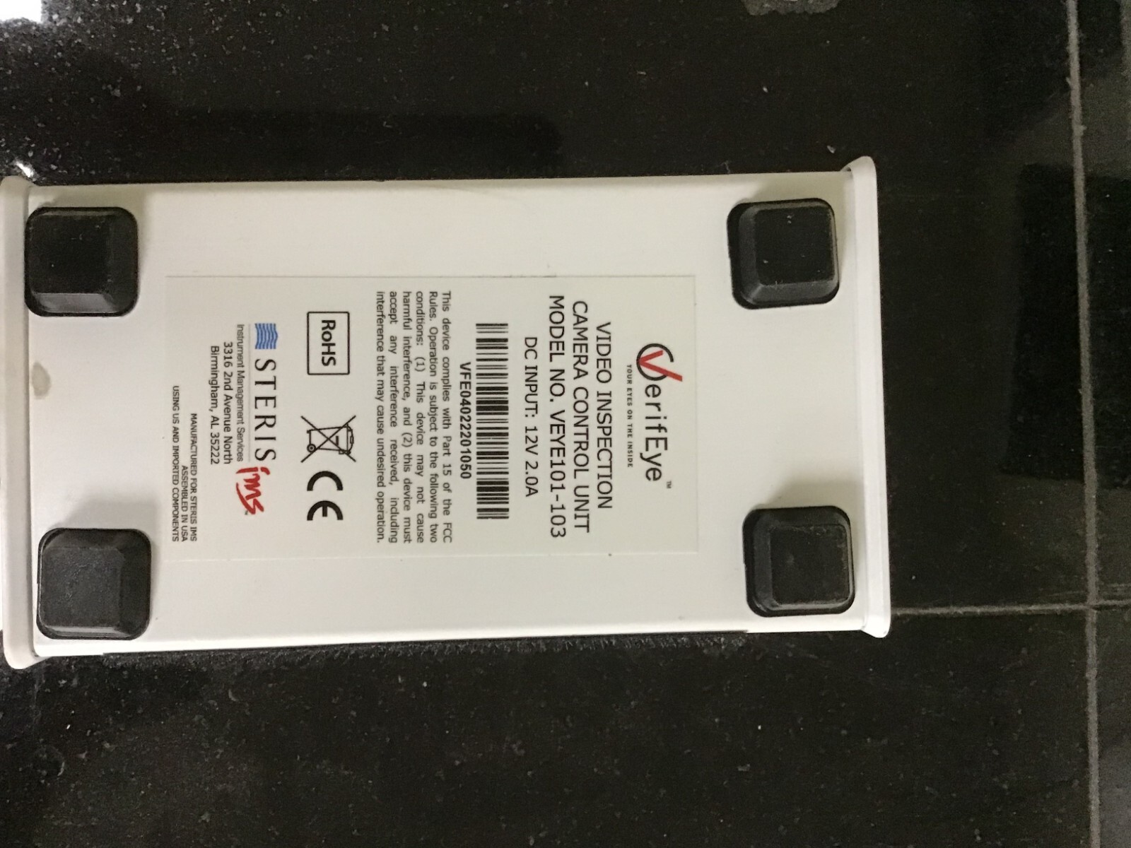 Steris Ims VerifEye Video Inspection Camera Control Unit Model No. VEYE101-103