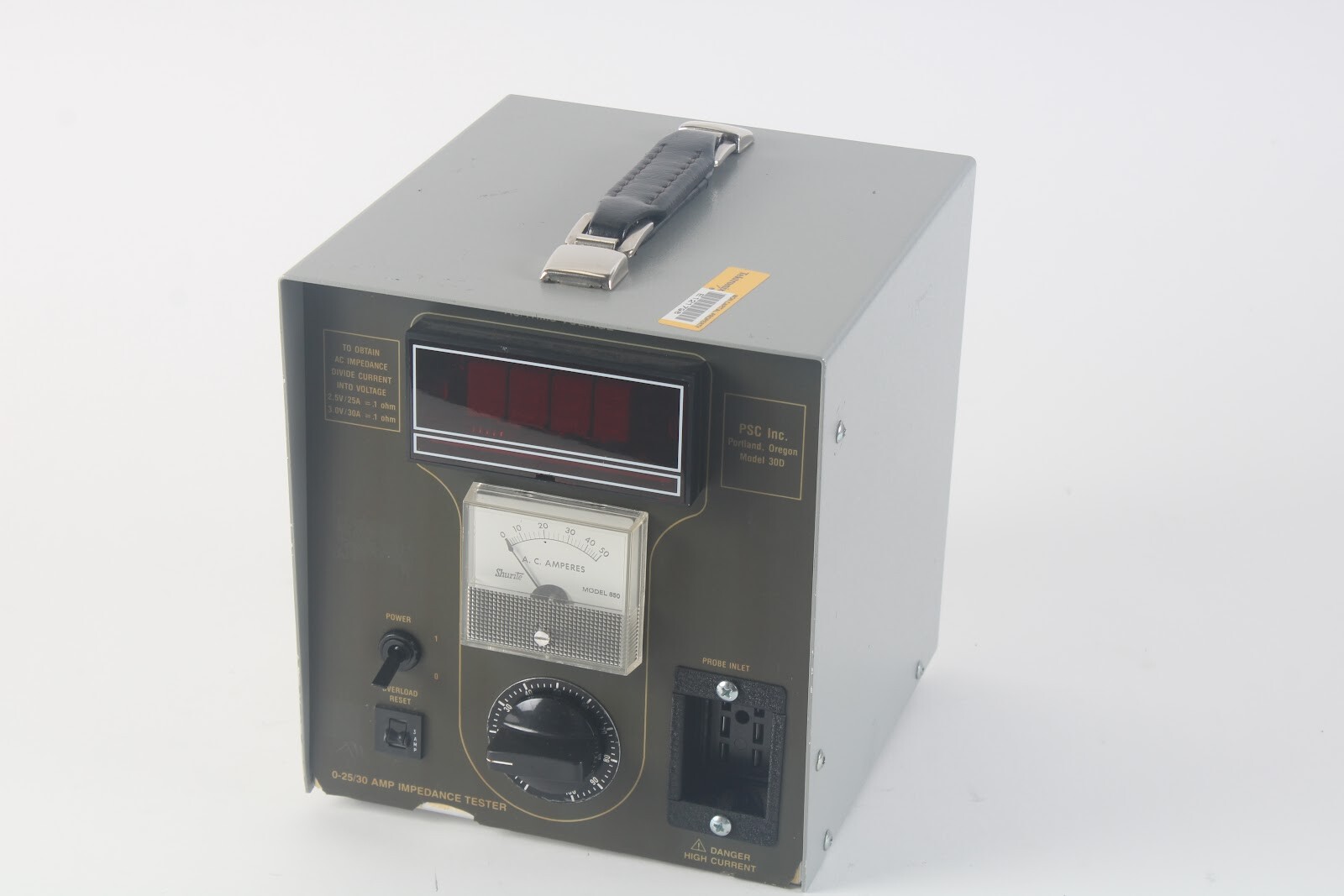PSC 30D 0-25/30 AMP Tester Impedance Electrolytic Capacitance Measurement Meter