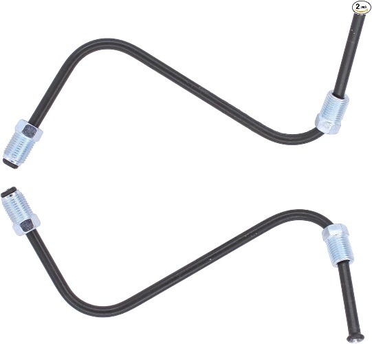 Pair Front Brake Tube Caliper to Flex Hose for 2005-2011 Left and Right Set