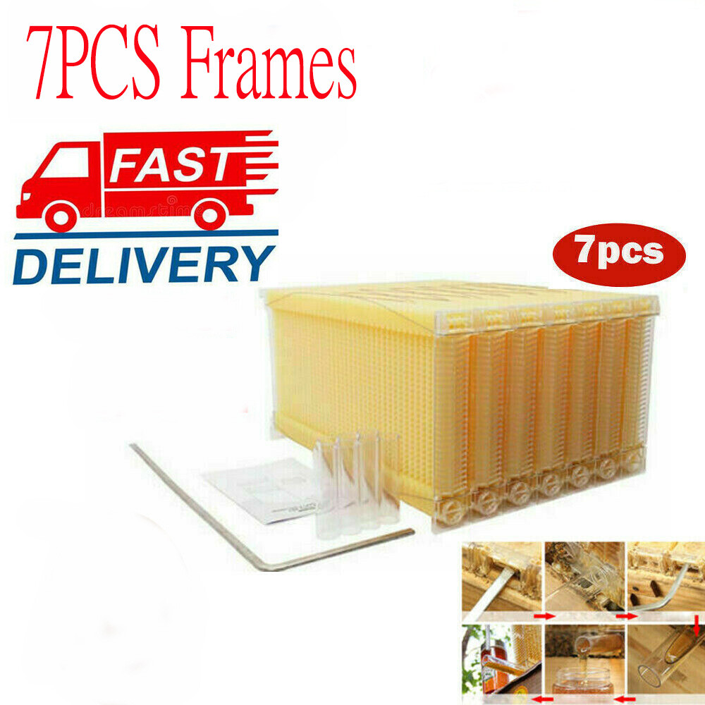 7pcs Auto Oozing Beehives Beekeeping Frames Honey Comb Frames Bee Frames