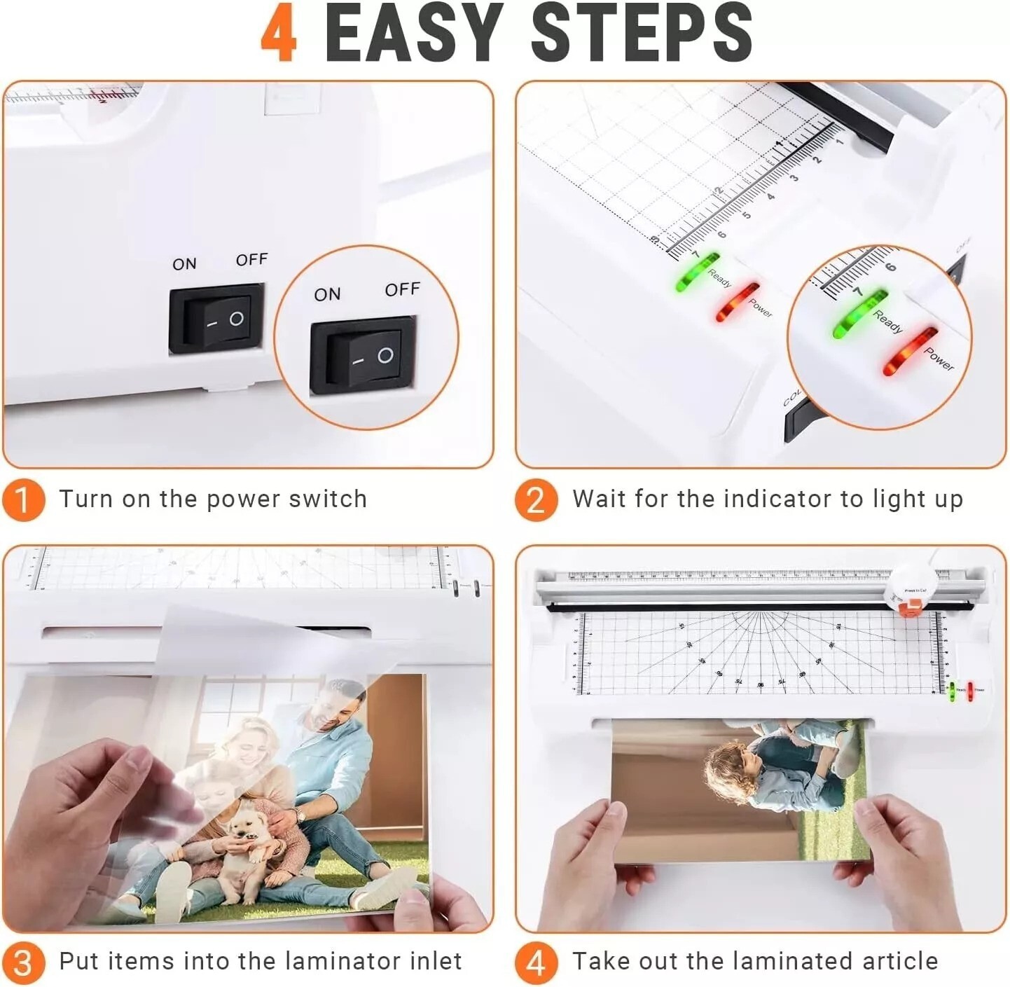 Tacklife MTL02 5-in-1 Hot/Cold Laminator for Home/Office – Laminating Machine