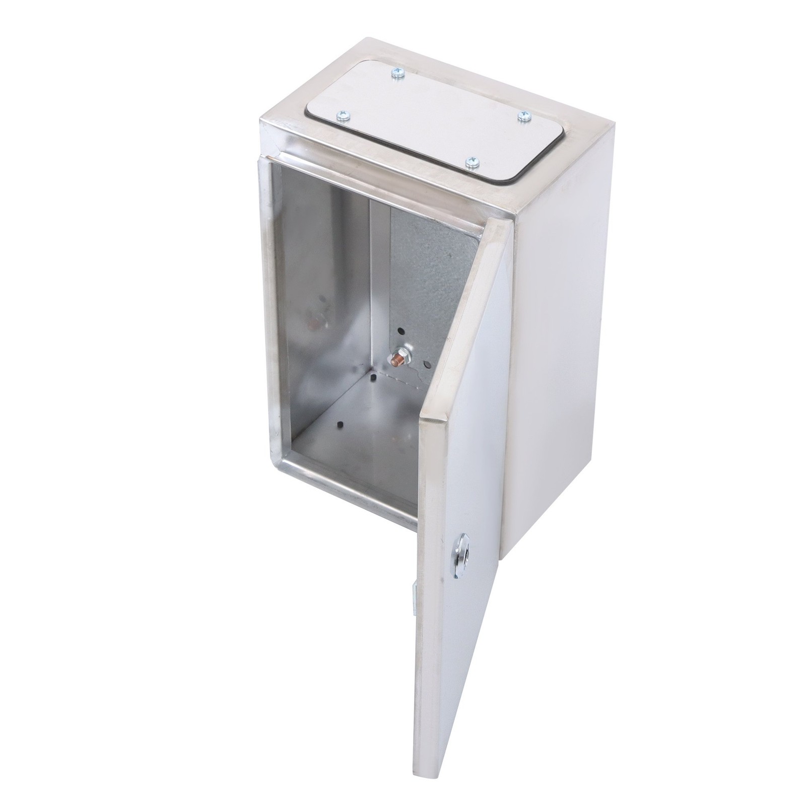 12x8x6″ Stainless Steel Electrical Enclosure NEMA 4X Junction Box Wall-Mounted