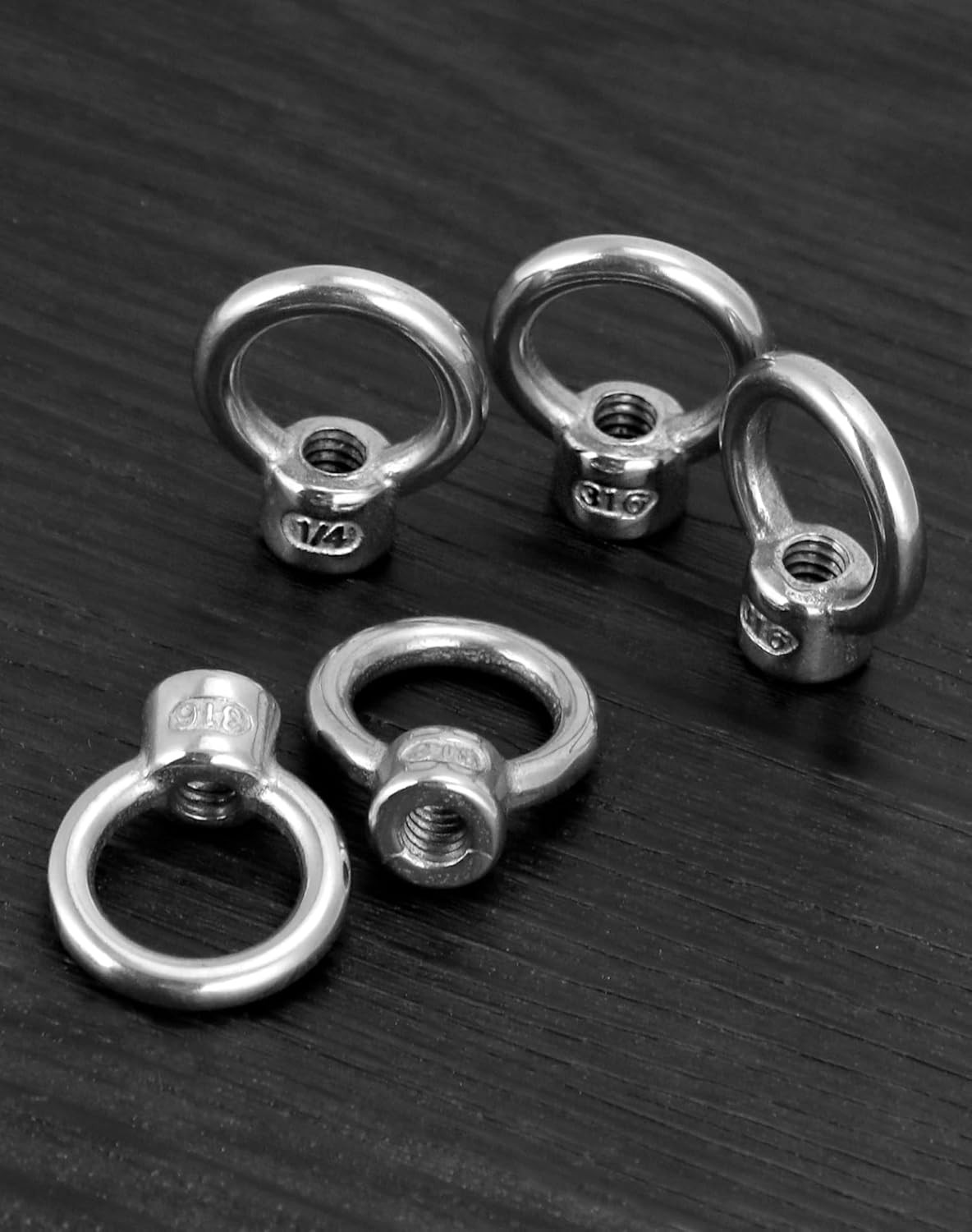 Lifting Eye Nut 10 Pack 1/4″ UNC Marine Grade Stainless Steel 316