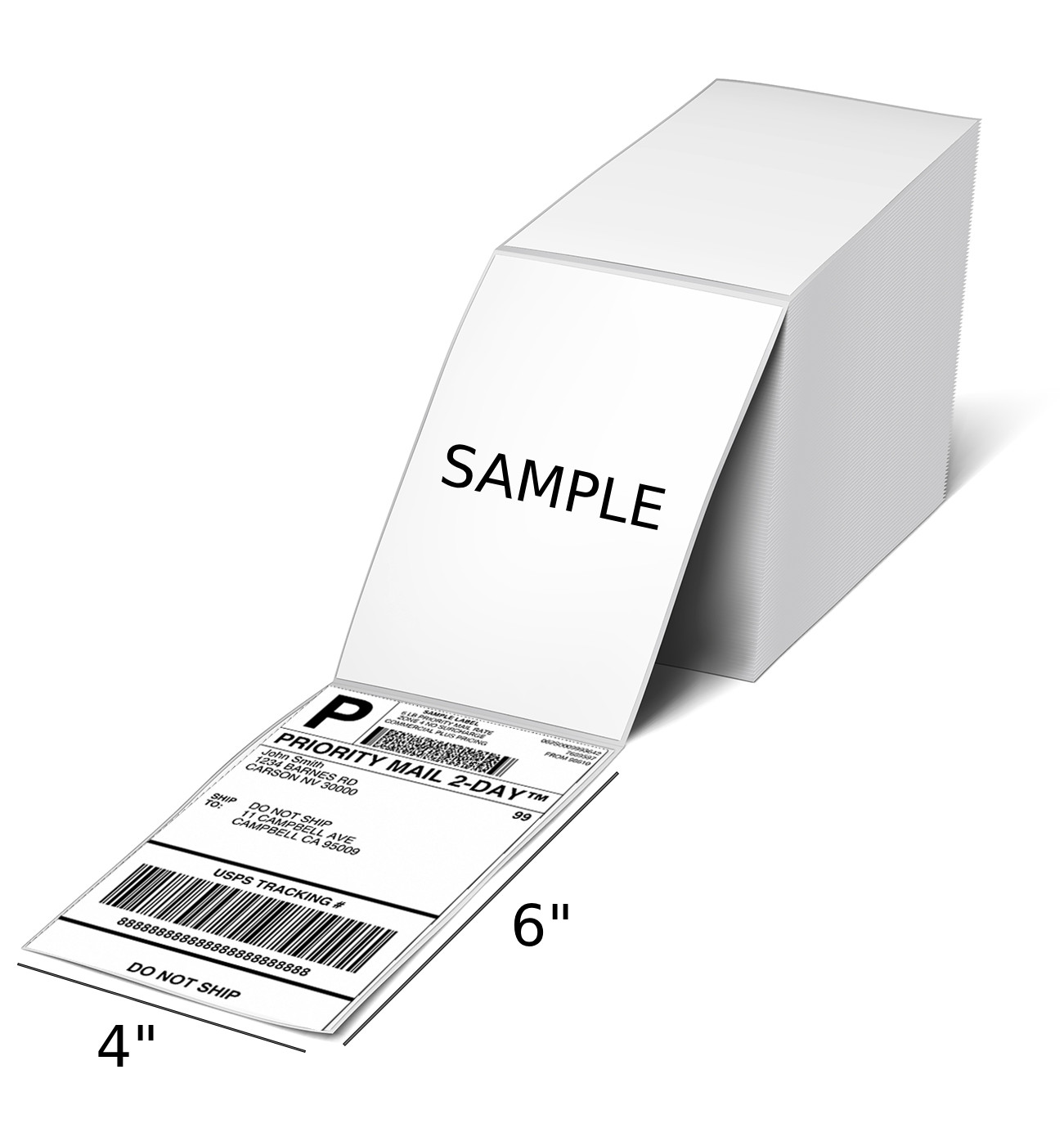 3000 Thermal Shipping Labels 4×6 Fanfold Label / UPS CERTIFIED
