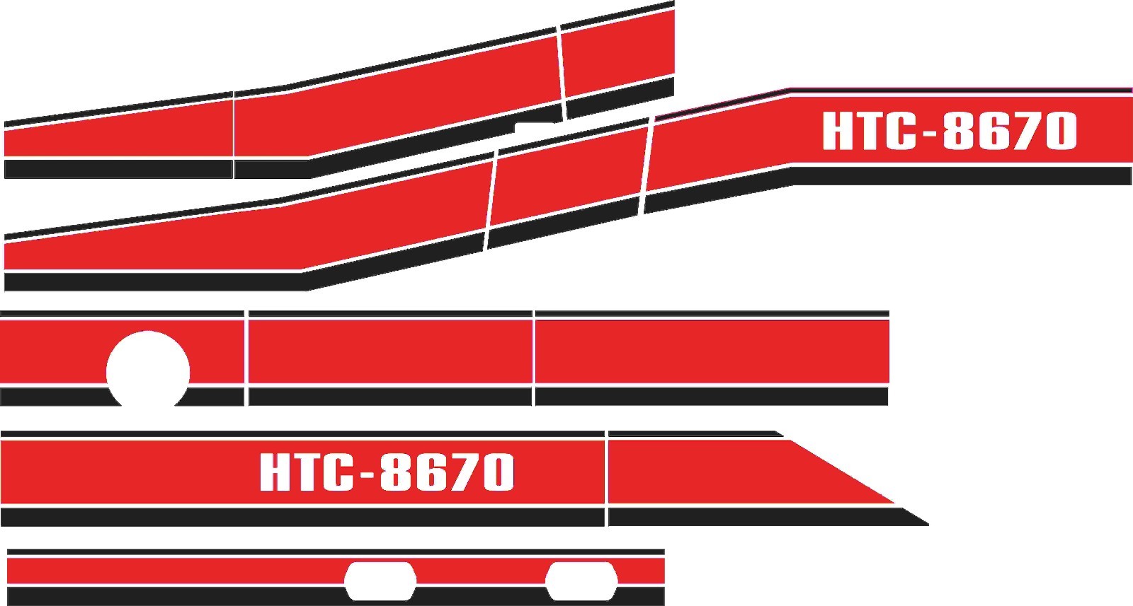 LinkBelt HTC-8670 Aftermarket Decal Kit – very high quality aftermarket decals