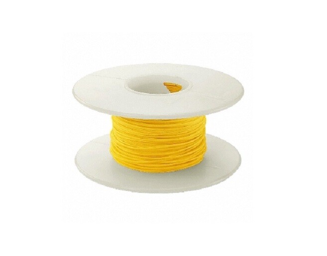 28 AWG Kynar Wire Wrap UL1422 Solid Wiremod type 100 foot spools YELLOW NEW!