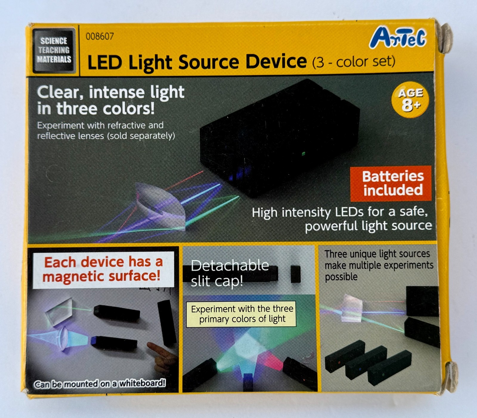 Artec Science Education Supplies LED Bright Lights Set of 3 Primary Light Colors