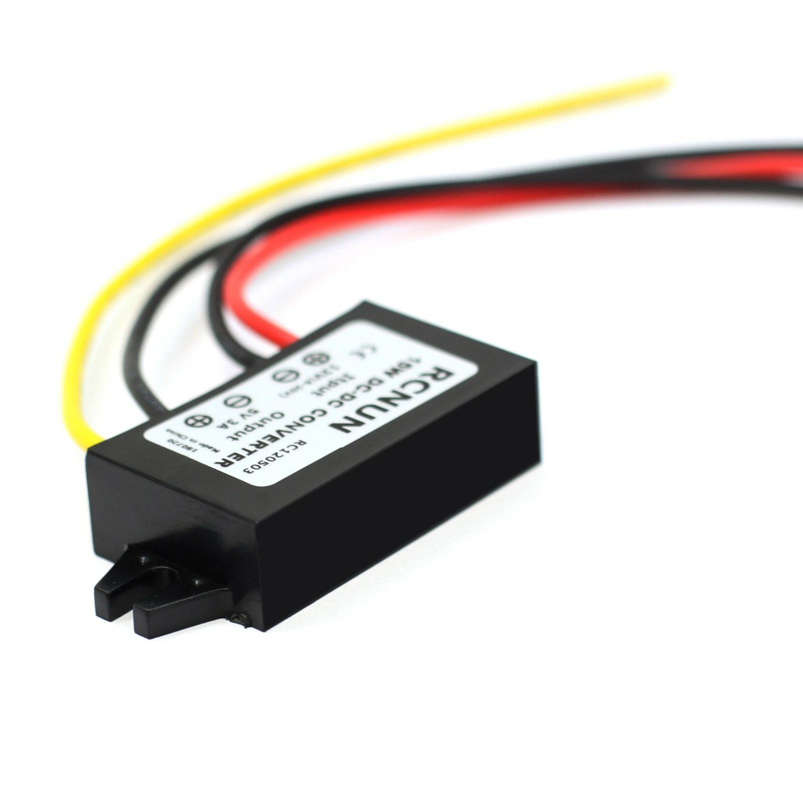 Waterproof DC-DC Converter 12V Step Down to 5V Power Supply Module 3A 15W Black