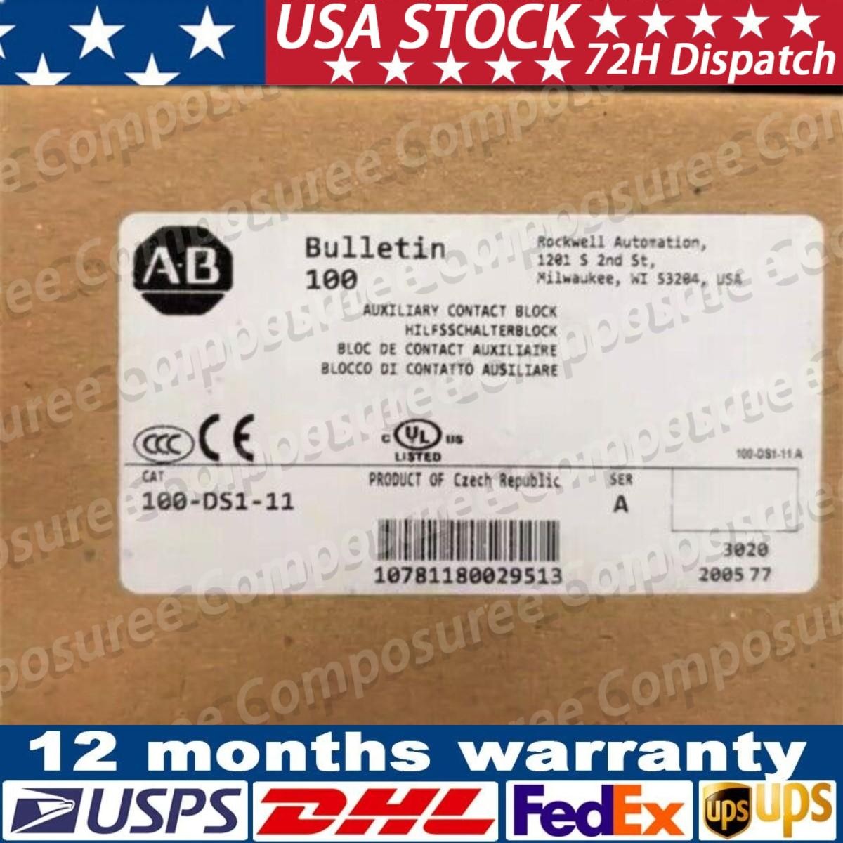 NEW Allen bradley 100-DS1-11 Contactor Auxiliary Contact