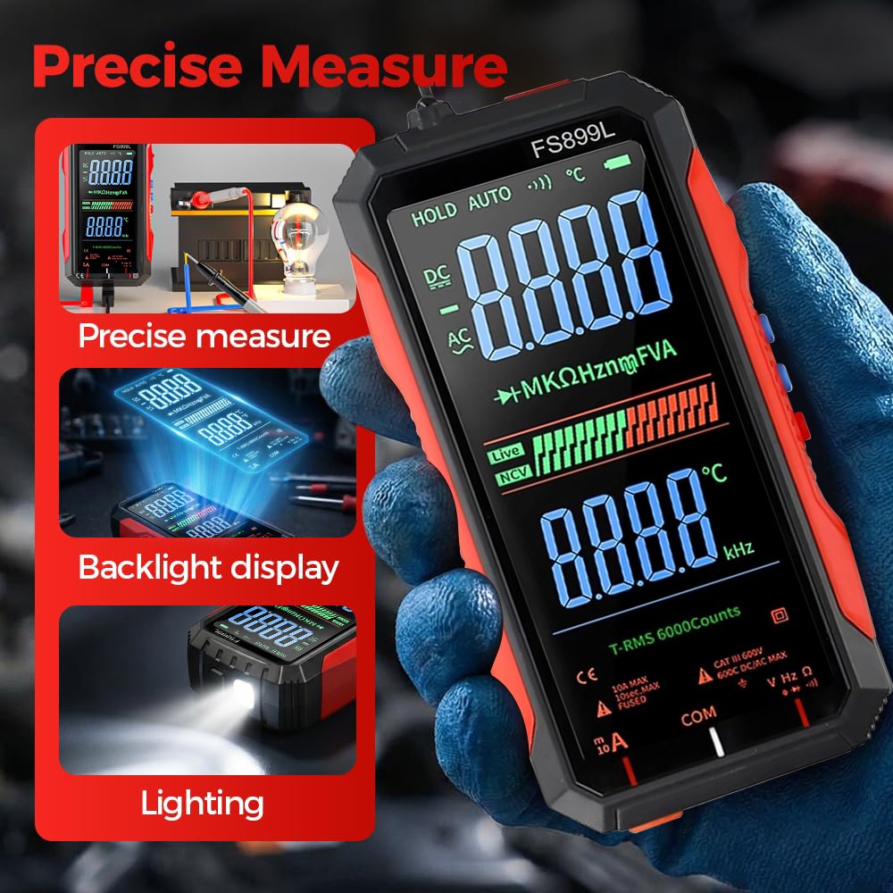 FS899S For Rechargeable Digital Multimeter with Voice Broadcast and Flashlight