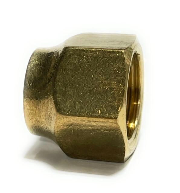 SAE 45 Degree Brass Forged Flare Nuts 1/4, 5/16, 3/8, 1/2, 5/8, 3/4, 7/8