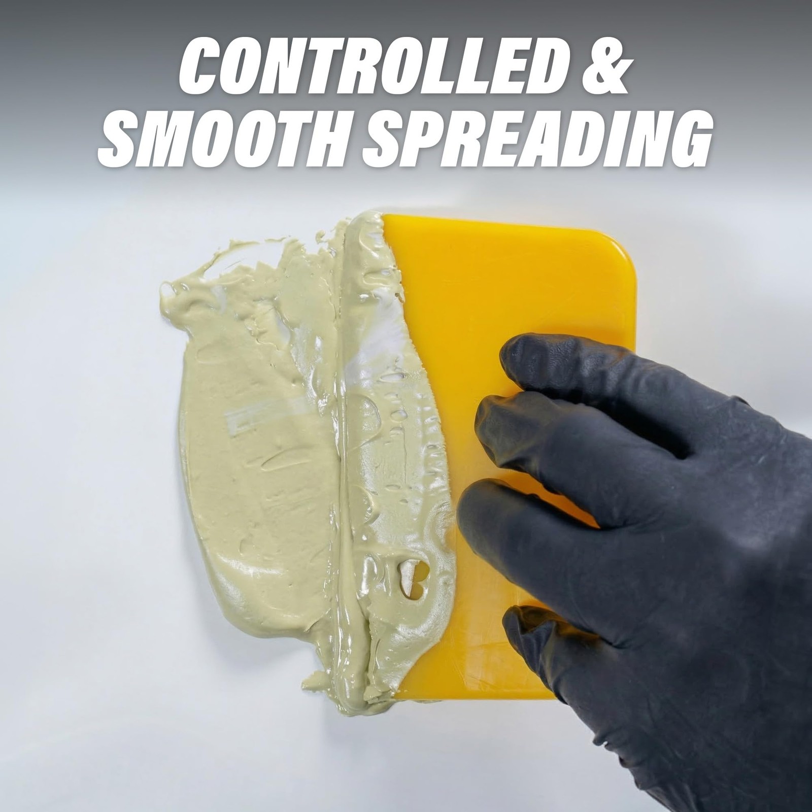 LAUCO Auto Body Filler Yellow Spreaders Pack of 50 Reusable Plastic Spreader 50″