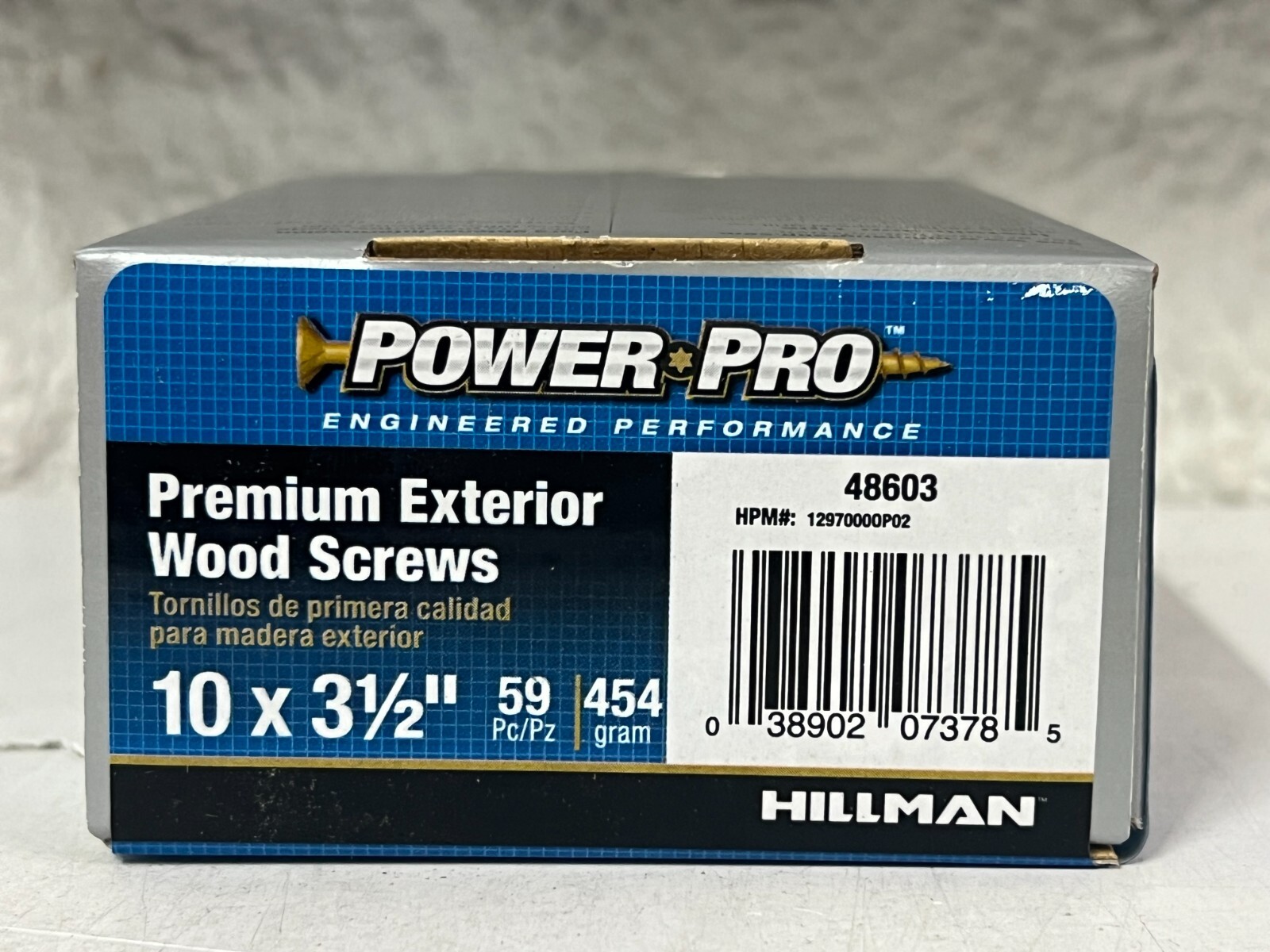 ONE POUND Hillman #10 x 3.5″ Premium Exterior Deck Screw 48603